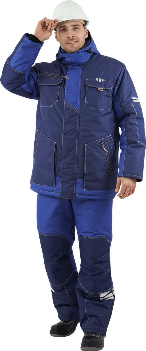 Куртка рабочая зимняя ЭДВАНС, синий-василек