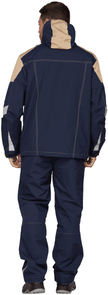 Куртка-штормовка РЕСПЕКТ, синяя с бежевым (2)
